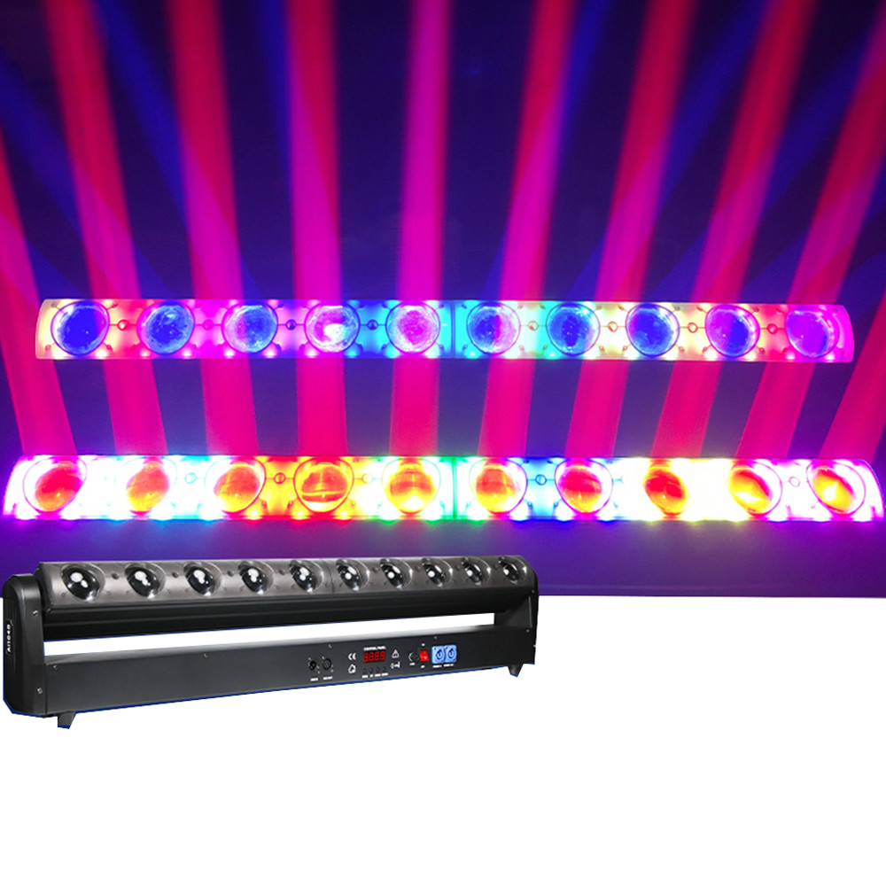 10pcs 40W 4in1 LED moving head light stage bar nightclub live studio scanning 400W RGBW light