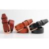 Buy cheap Ostrich Grain Genuine Leather Belt , Mens Brown Leather Belt With Zinc Alloy Buckle from wholesalers
