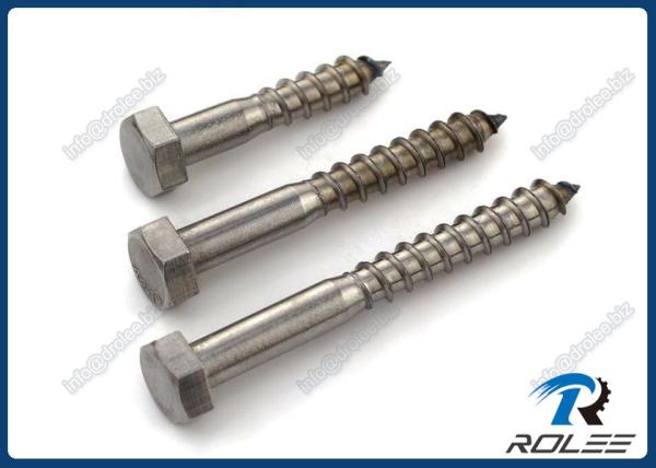 Buy cheap 304/A2/Stainless Steel DIN 571 Hex Wood Screw / Lag Screw from wholesalers