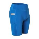women's High Waisted Workout Active Wear Long Sport Shorts with Pocket