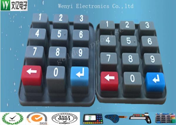 Buy cheap Eco Friendly Waterproof Custom Silicone Rubber Keypad With Carbon Pill from wholesalers