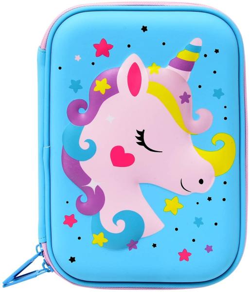 Buy cheap Waterproof 3D Unicorn EVA Pencil Case Pantone Color Embossing Logo from wholesalers