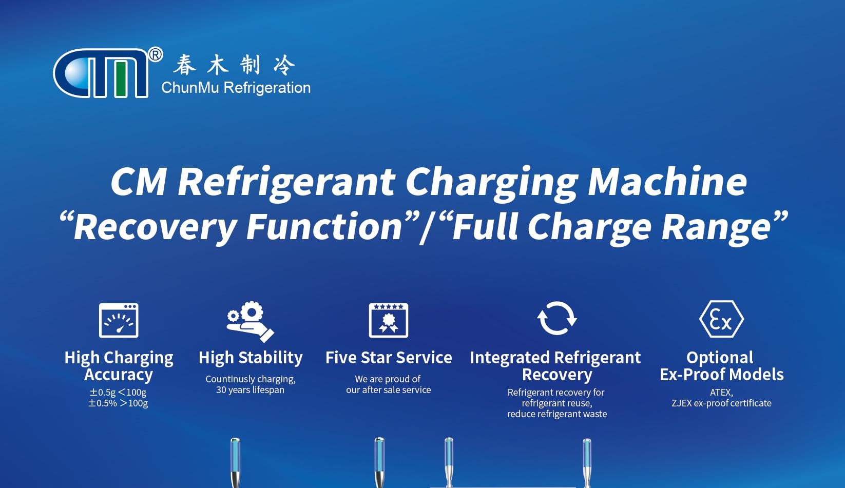 CM8600 AC/ chiller /ice cream machine refrigerant charging machine r134a r290 r410a filling system