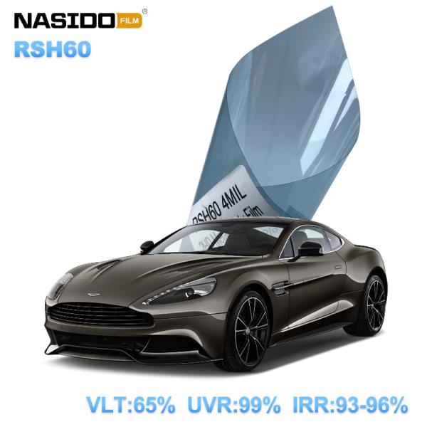 Buy cheap NASIDO 2HD Metal Ceramics Safety Film 4 mil VLT60% reduce fading color film car Windshield FILM for new cars from wholesalers