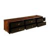 Buy cheap Living Room Leather TV Stand Black Mirror Stainless Steel Automatic Rail Guide Drawers from wholesalers