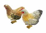 Hen hinged trinket jewelry box for new year rooster figure gifts jeweled
