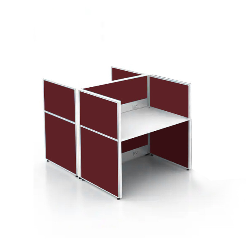 Aluminum Red Office Workstation Desk For Office 2 4 6 Person Seater