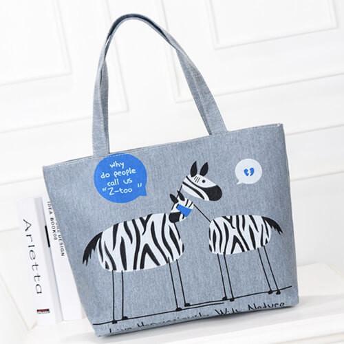 Buy cheap Embroidered Tote Bags / Custom Canvas Bags Eco - Friendly Material Inside Pokcet from wholesalers