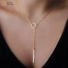 Buy cheap Disc Bar Pendant Stainless Steel Choker , Lariat Y Necklace For Women from wholesalers