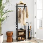 Small Coat Stand with Hooks, Industrial Coat Rack, Wooden Coat Stand, Small Hall