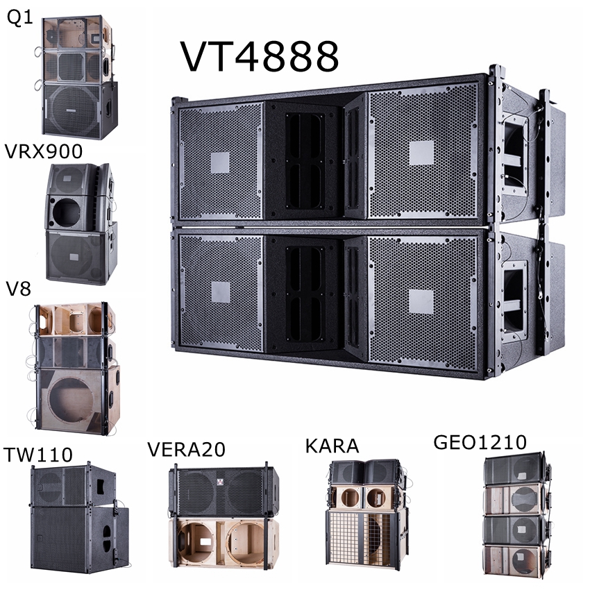 Polyurea Paint Line Array Cabinet Professional Audio Box
