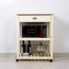 Buy cheap NC Painting Solid Rubber Wine Display Cabinet 2 Layers With Wheels from wholesalers