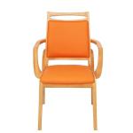 Banquet Fixed Comfortable Wooden Restaurant Chair With Colorful Fabric