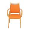Buy cheap Banquet Fixed Comfortable Wooden Restaurant Chair With Colorful Fabric Upholstery from wholesalers