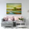 Buy cheap Handmade Nature Scenery Oil Painting on Canvas Abstract Colorful Field Landscape Painting Wall Art for Living Room Decor from wholesalers