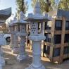 Buy cheap Marble Grey Outdoor Stone Lantern Japanese Garden Natural Surface from wholesalers