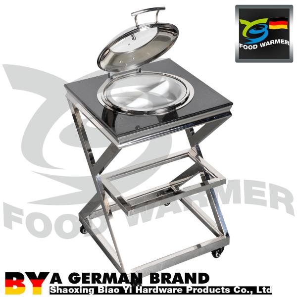 Buy cheap Round Chafer Mobile Buffet Stations Φ345mm Food Pan 600*600*750 Mm Dimension from wholesalers