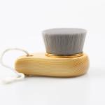 Classic Face Cleansing Brush Synthetic Hair Wooden Handle