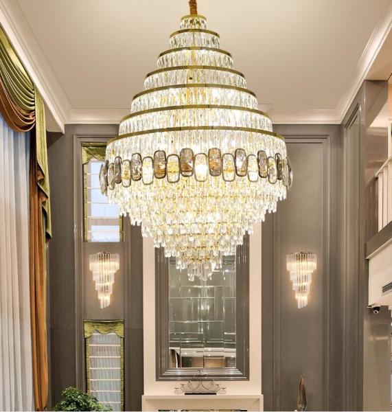 Buy cheap Crystal villa large chandelier for living room hotel lobby decoration lighting(WH-NC-97) from wholesalers