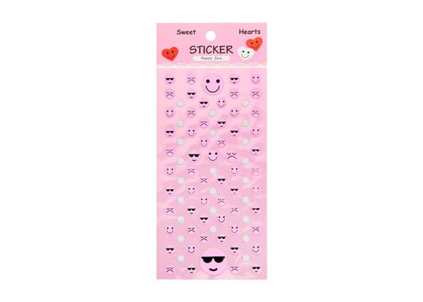 Buy cheap Happy face 3D embossing puffy sticker kids sticker printing for promotional gifts from wholesalers