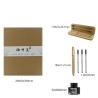 Buy cheap Bamboo Wood Business Stationery Set Natural Color Roller Ball Pen Fountain Pen Set from wholesalers