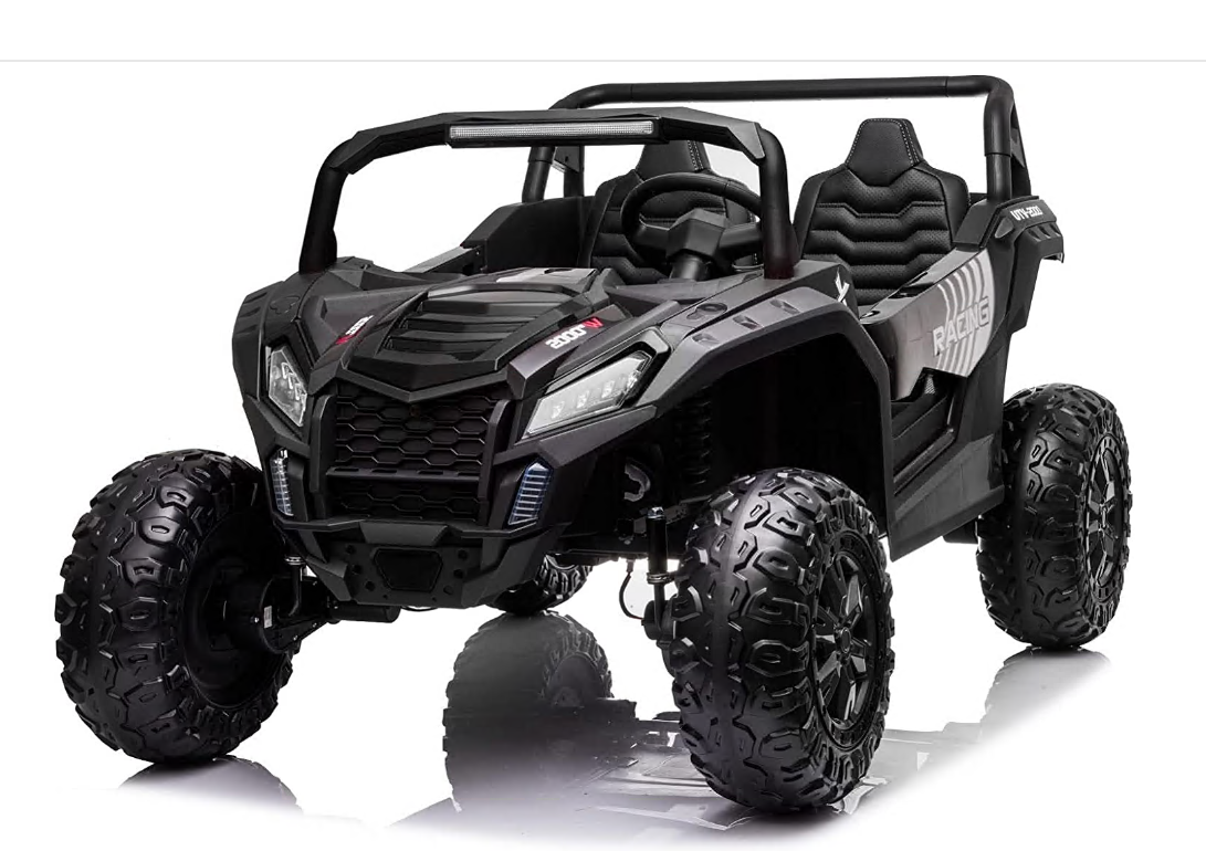 555*2 Motor White 24V Kids Ride On Car 2022 Rechargeable Electric UTV with Two Seats
