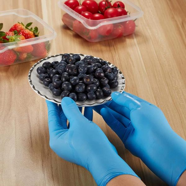 Buy cheap Disposable Blue Food Prep Nitrile And Latex Gloves from wholesalers