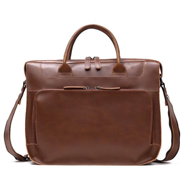 Buy cheap Hand Made Vintage Shoulder Briefcase Messenger Bags Business Leather Lawyer Briefcase from wholesalers