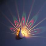 Novelty gifts product Peacock projection lamp, funny toys attractive peacock