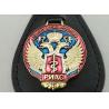 Buy cheap Transparent Soft Enamel Personalized Leather Keychains For Russia Military Police from wholesalers