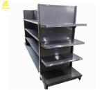 Buy cheap Dark Gray 4 Layers Commercial Gondola Shelving 1800mm High Middle Back Panel from wholesalers