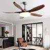 Buy cheap Minimalist Wooden Blade Ceiling Fan 46 Inch 5 Blades Household Integrated Fan Pendant Light from wholesalers