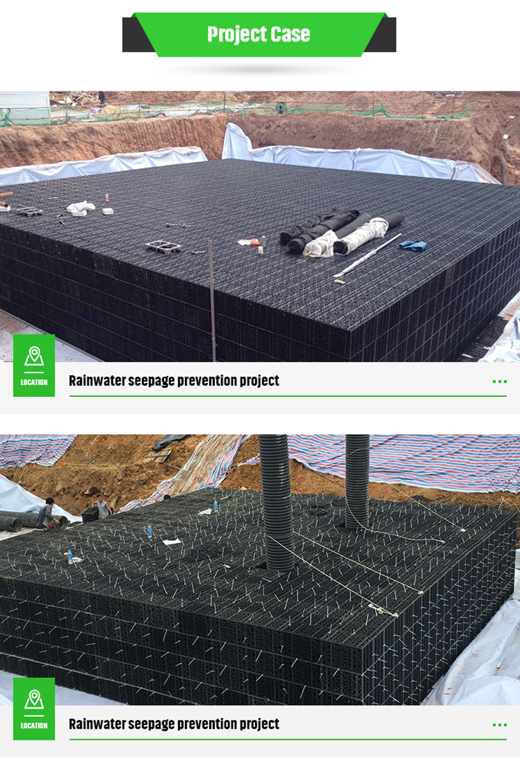 193L Black Infiltration Tanks Rainwater Collection System for Sustainable Solutions