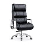 Boss Office Supplies Black High Back Office Chair GENUINE LEATHER and OEM for