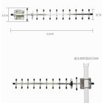 1435-1515MHz 12.6dBi 11 Unit Stainless Steel 5g Yagi Antenna