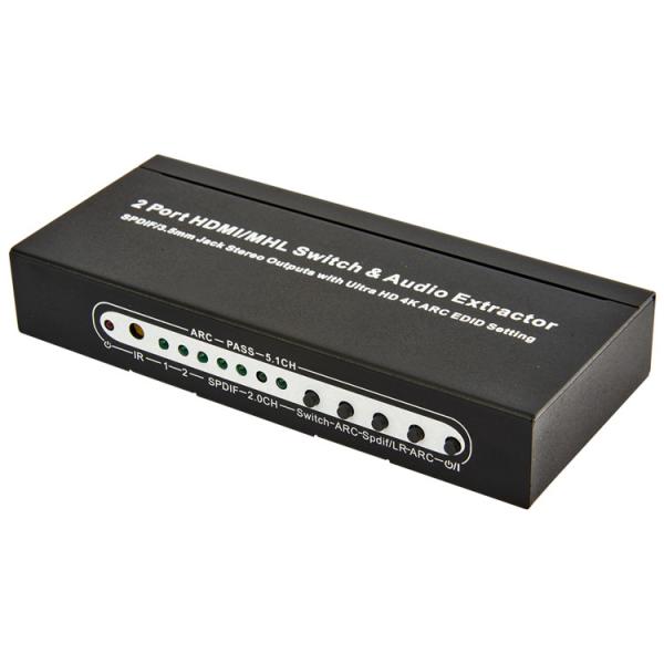 Buy cheap 2 x 1 3D ARC Audio EDID HDMI 4K Switcher from wholesalers