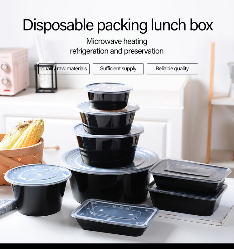 Food Grade Customize Packing Boxes Disposable Portable Food Takeaway Containers