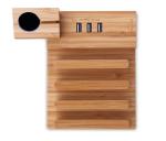 Wood USB Charging Station , Apple Watch Charging Slot Phone Charging Docking