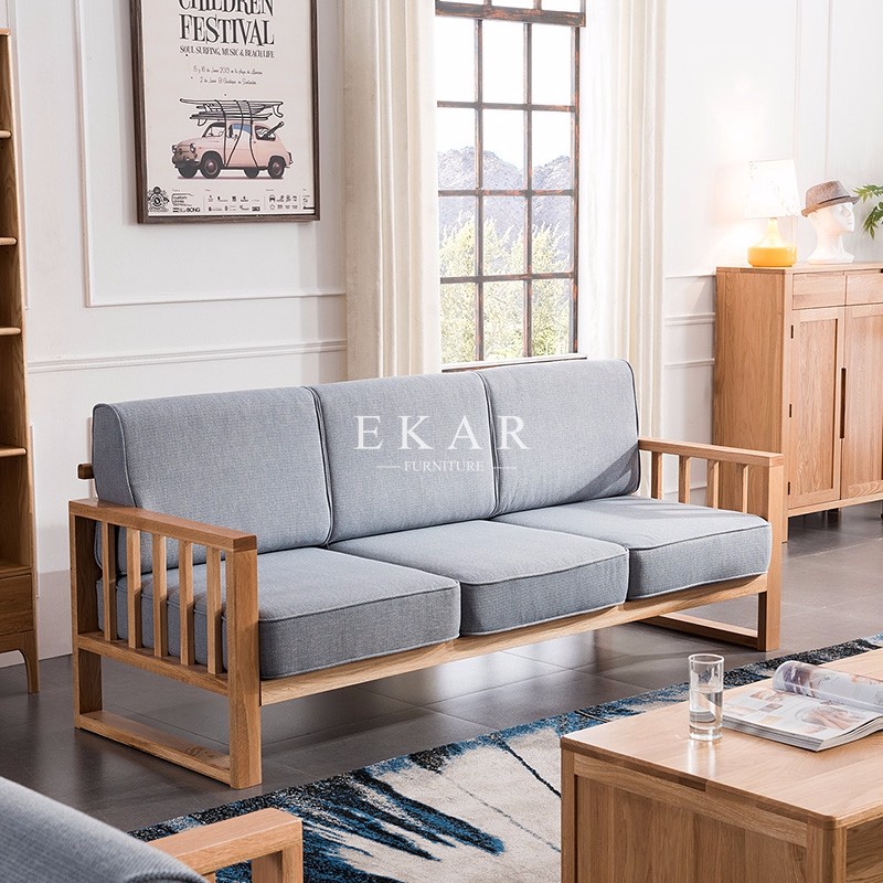 Northern Europe Solid Wood Frame With Seating Cushion Modern Furniture Sofa