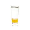 Buy cheap Optic Texture Hand Blown Gold Rim Highball Glasses , Electroplating 17 Oz Drinking Glasses from wholesalers
