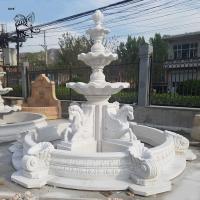 Buy cheap Marble Water Fountain Hand Carved Stone Horse Sculpture Fountains for Sale product