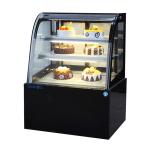 1.8m Black Color Cake Showcase Stainless Steel Bakery Display Refrigerator
