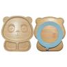 Buy cheap Eco Friendly Tableware Bamboo Silicone Baby Plate Divided Suction Plate BPA Free from wholesalers