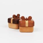Wooden box with lid ring box Wedding diamond ring jewelry gift box