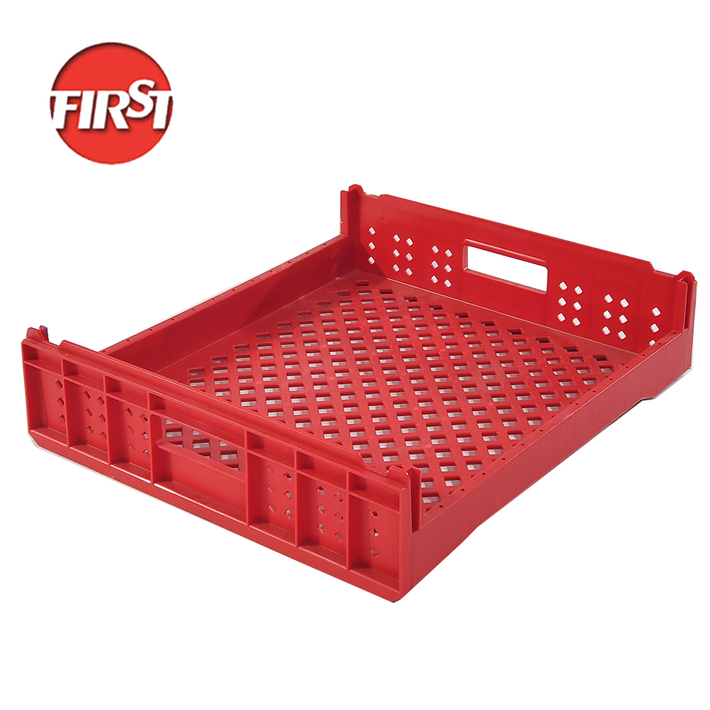 Silk Printing PP Tary Loading Turnover Storage Plastic Crate for Stackable Bread