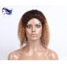 Buy cheap Curly Human Hair Front Lace Wigs Short Human Hair Wigs Ombre Color from wholesalers
