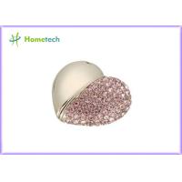 Buy cheap Pink Crystal Love Heart Usb 2.0 USB Flash Drive USB Pendant 4GB 8GB fow wedding product