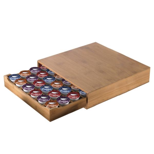 Buy cheap bamboo coffee pod storage drawer from wholesalers