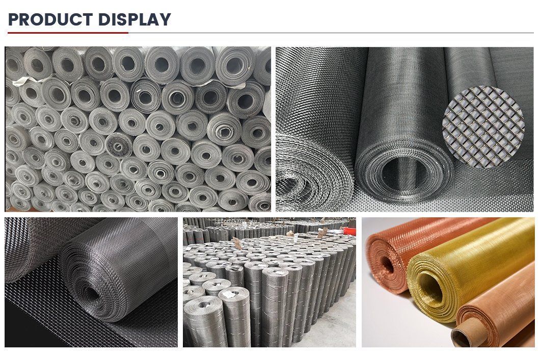2X2 Wire Mesh 80 Mesh Copper Woven Wire Netting Stainless Steel Plate Material Type 300 Micron Copper Woven Wire Mesh Stainless Steel Wire Mesh