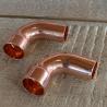 Buy cheap NXF ASTM B280/EN12735/JISH3300 C11000 C12200 DN15-1200 SCH10-XXS LR SR 45° 90° Butt Welding Copper Elbow from wholesalers